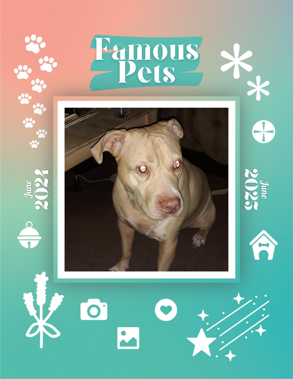 Famous Pets: June 2024-June 2025 Wall Calendar (Pre-Order)