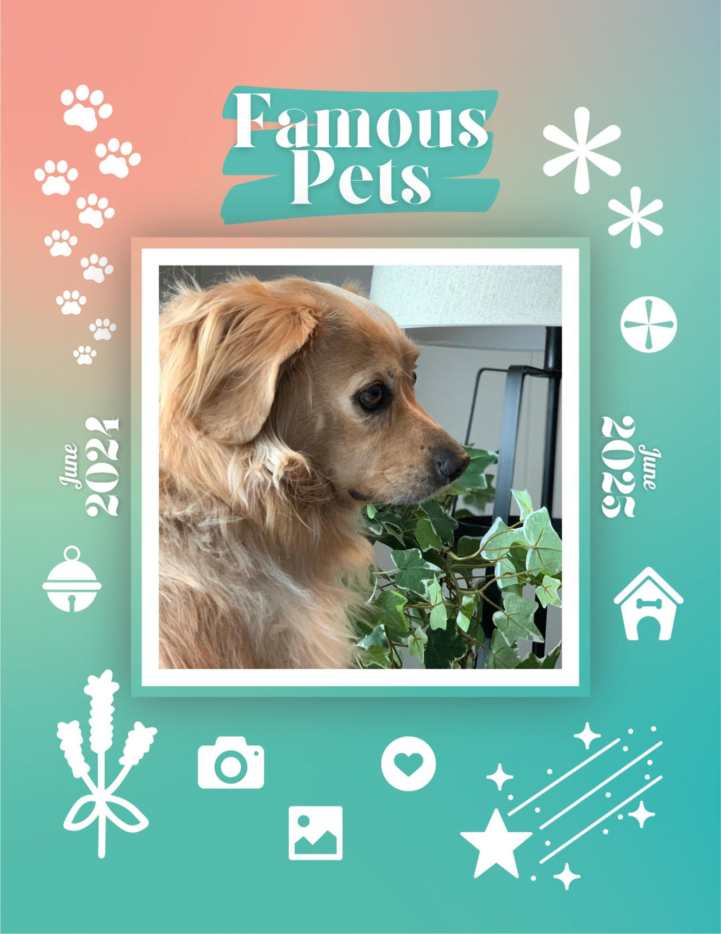 Famous Pets: June 2024-June 2025 Wall Calendar (Pre-Order)