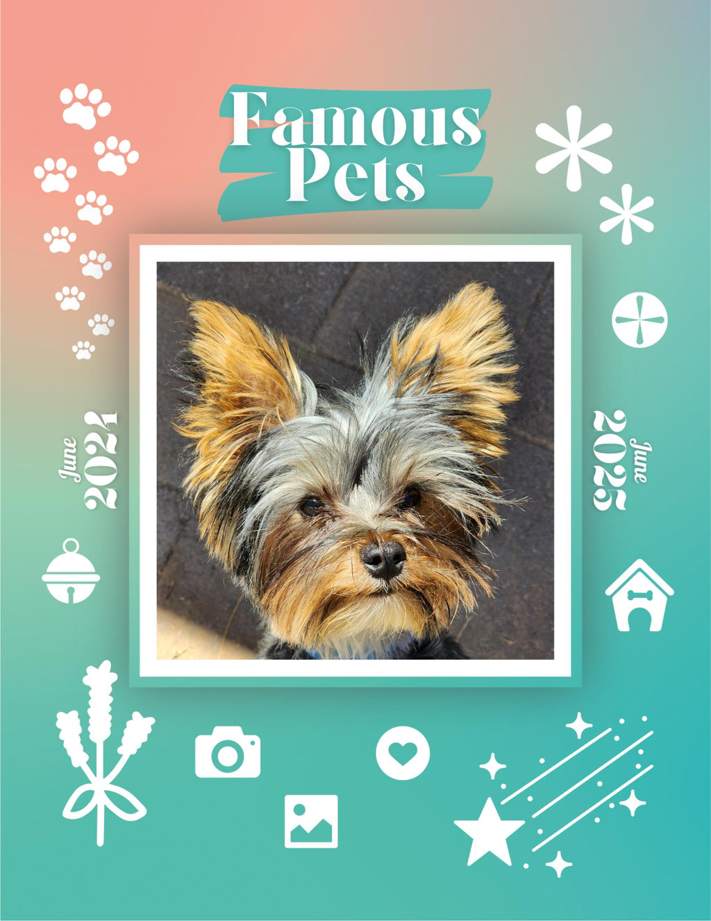 Famous Pets: June 2024-June 2025 Wall Calendar (Pre-Order)