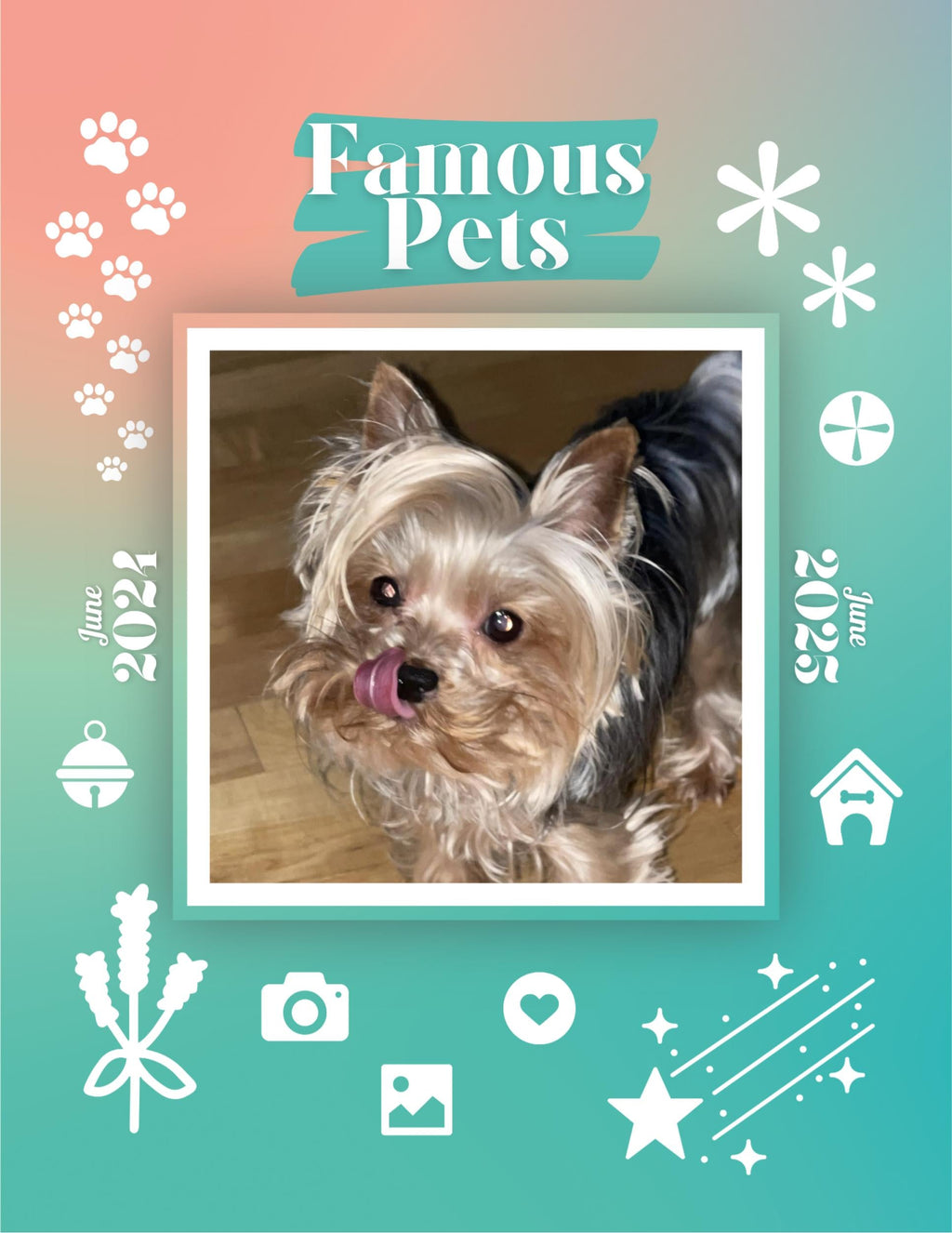 Famous Pets: June 2024-June 2025 Wall Calendar (Pre-Order)