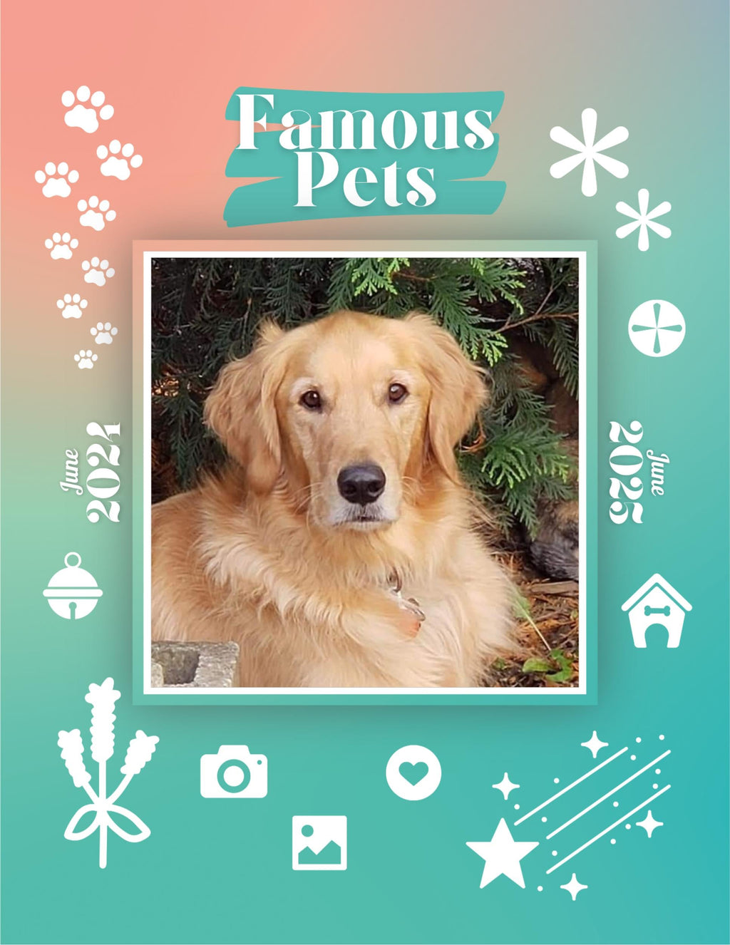 Famous Pets: June 2024-June 2025 Wall Calendar (Pre-Order)