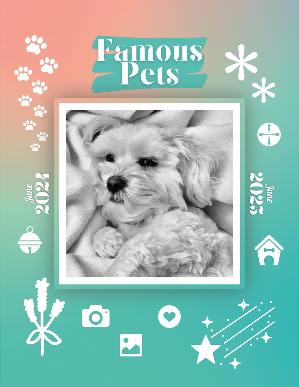 Famous Pets: June 2024-June 2025 Wall Calendar (Pre-Order)