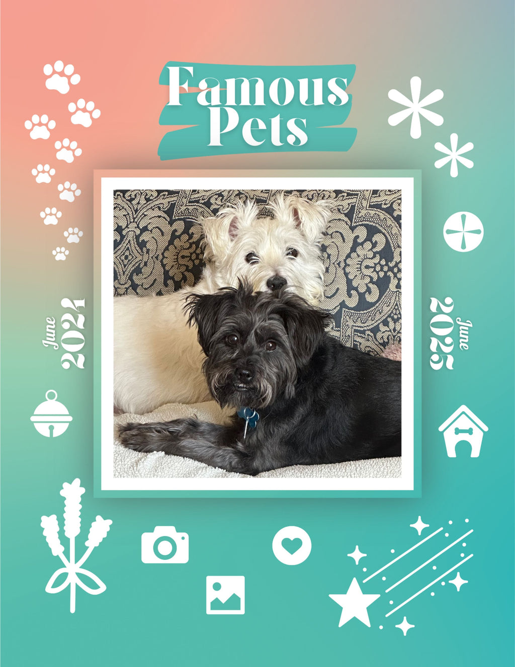 Famous Pets: June 2024-June 2025 Wall Calendar (Pre-Order)