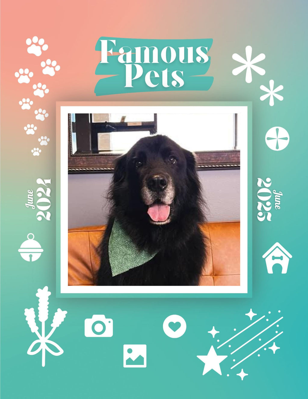 Famous Pets: June 2024-June 2025 Wall Calendar (Pre-Order)