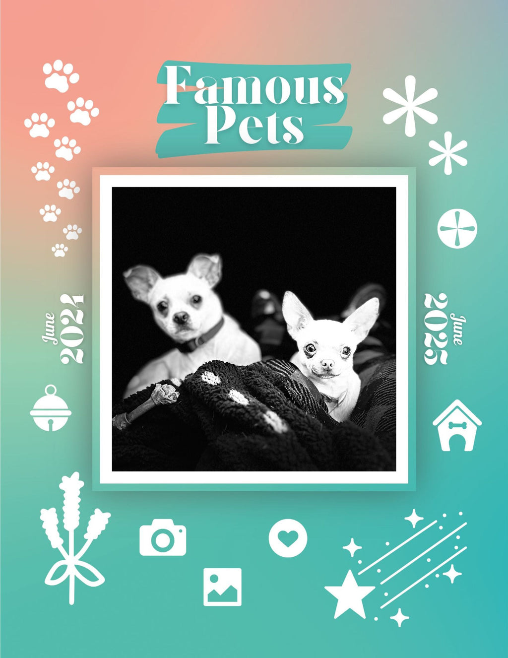 Famous Pets: June 2024-June 2025 Wall Calendar (Pre-Order)