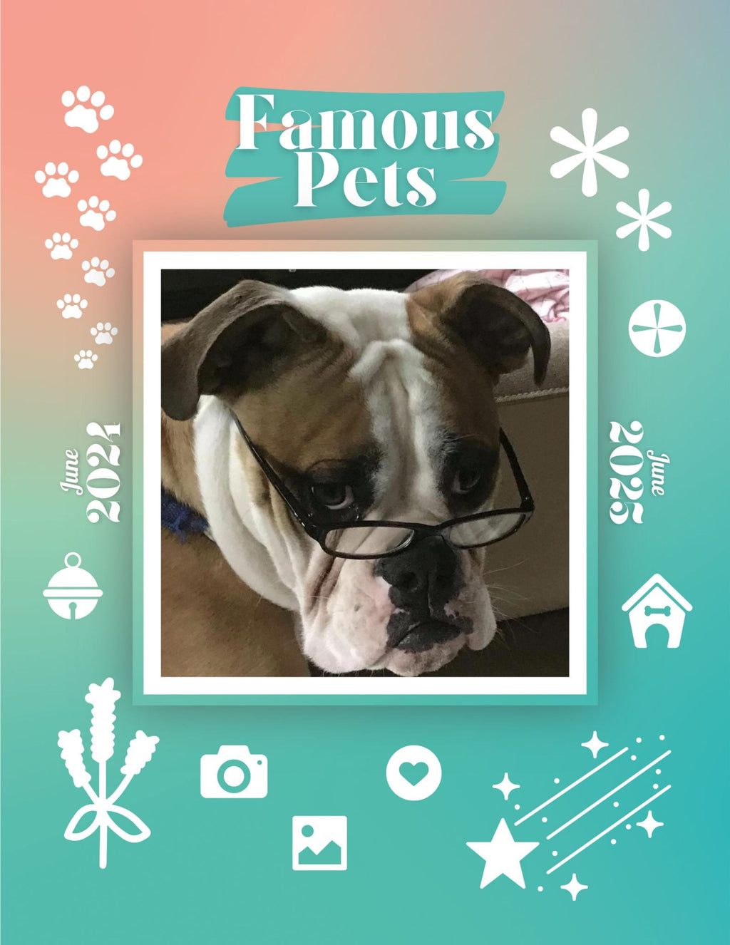 Famous Pets: June 2024-June 2025 Wall Calendar (Pre-Order)