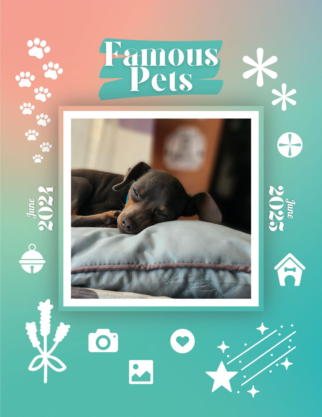 Famous Pets: June 2024-June 2025 Wall Calendar (Pre-Order)