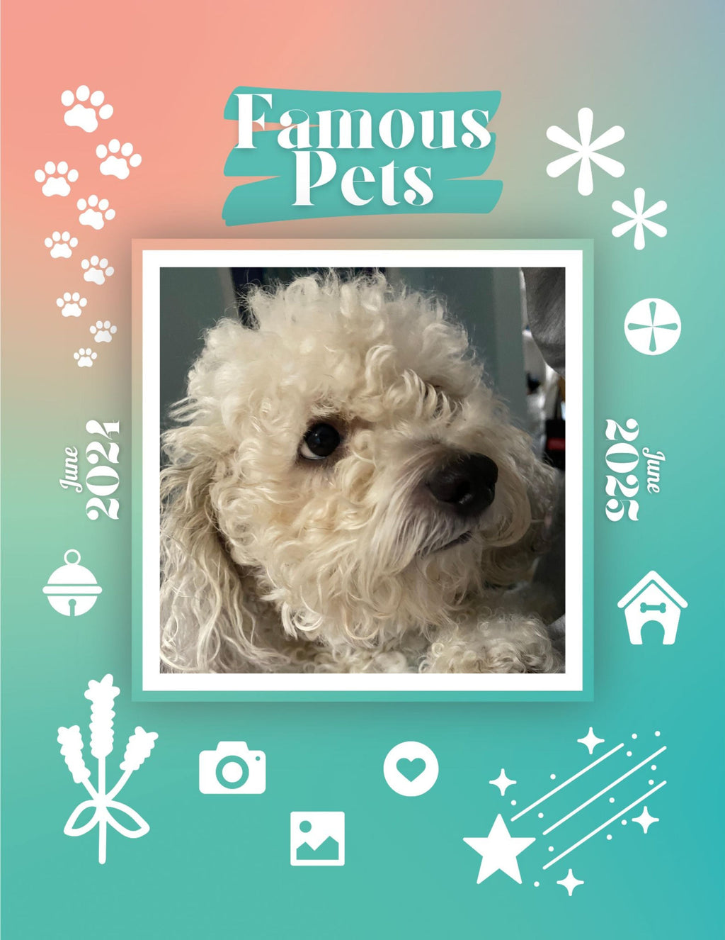 Famous Pets: June 2024-June 2025 Wall Calendar (Pre-Order)