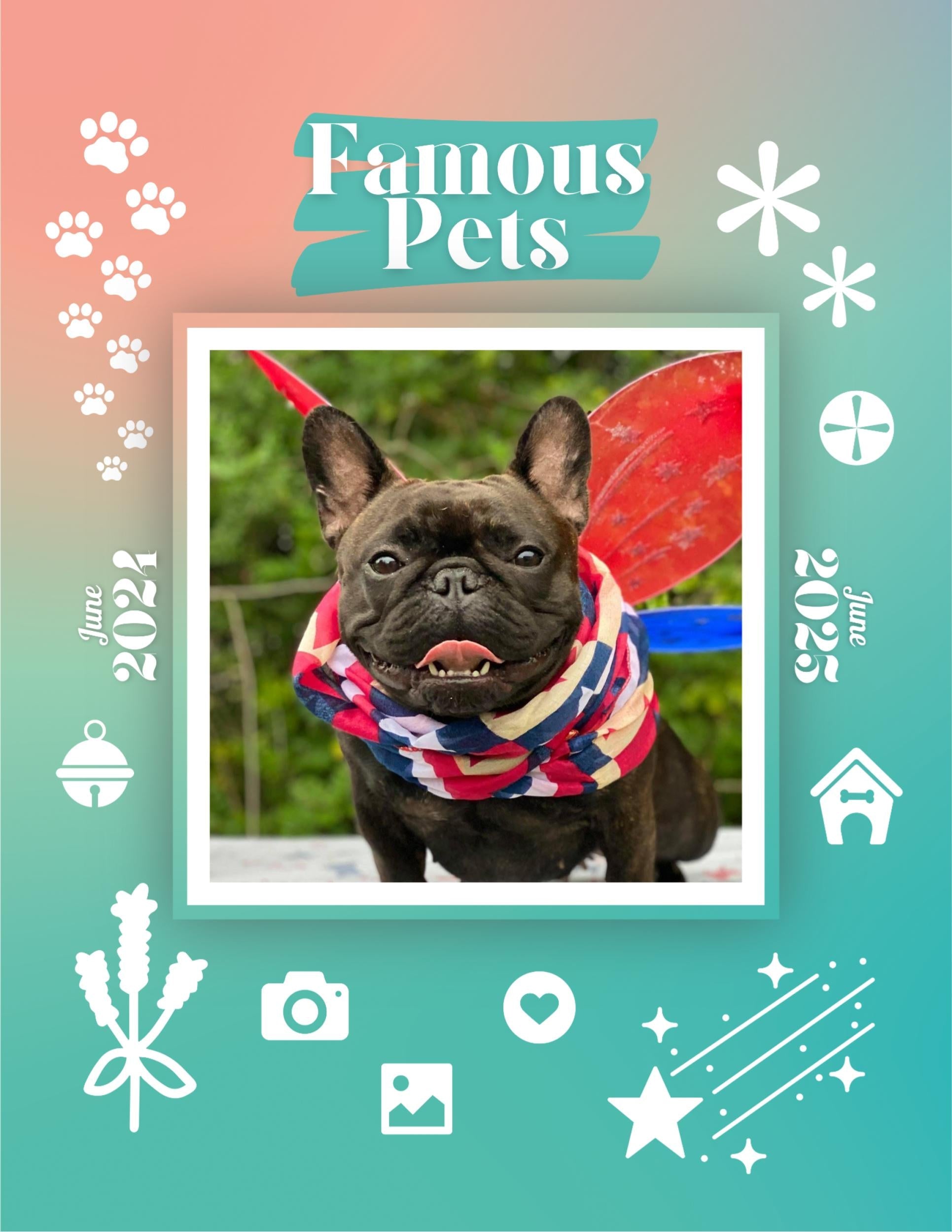 Famous Pets: June 2024-June 2025 Wall Calendar (Pre-Order)