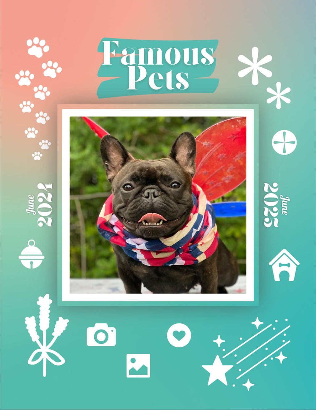 Famous Pets: June 2024-June 2025 Wall Calendar (Pre-Order)