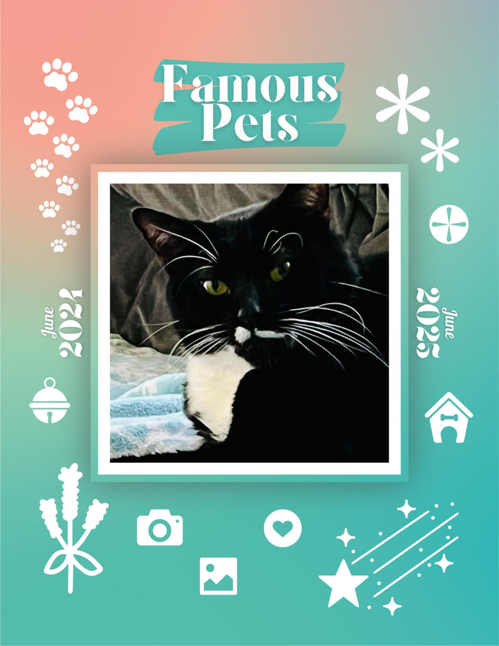 Famous Pets: June 2024-June 2025 Wall Calendar (Pre-Order)
