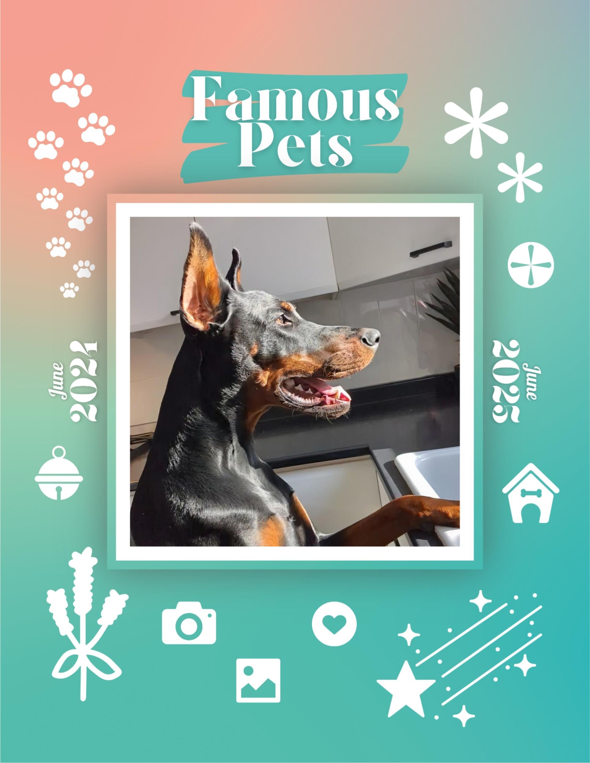 Famous Pets: June 2024-June 2025 Wall Calendar (Pre-Order)