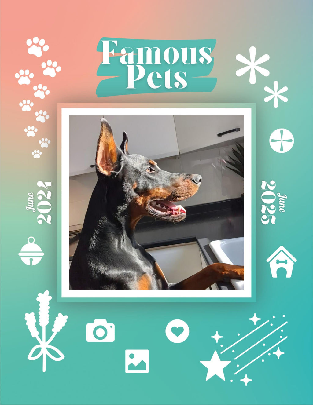 Famous Pets: June 2024-June 2025 Wall Calendar (Pre-Order)