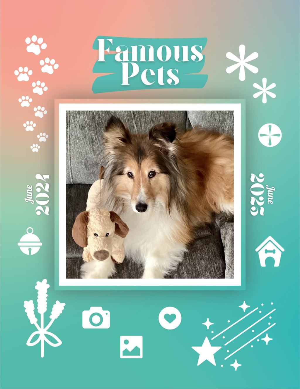 Famous Pets: June 2024-June 2025 Wall Calendar (Pre-Order)