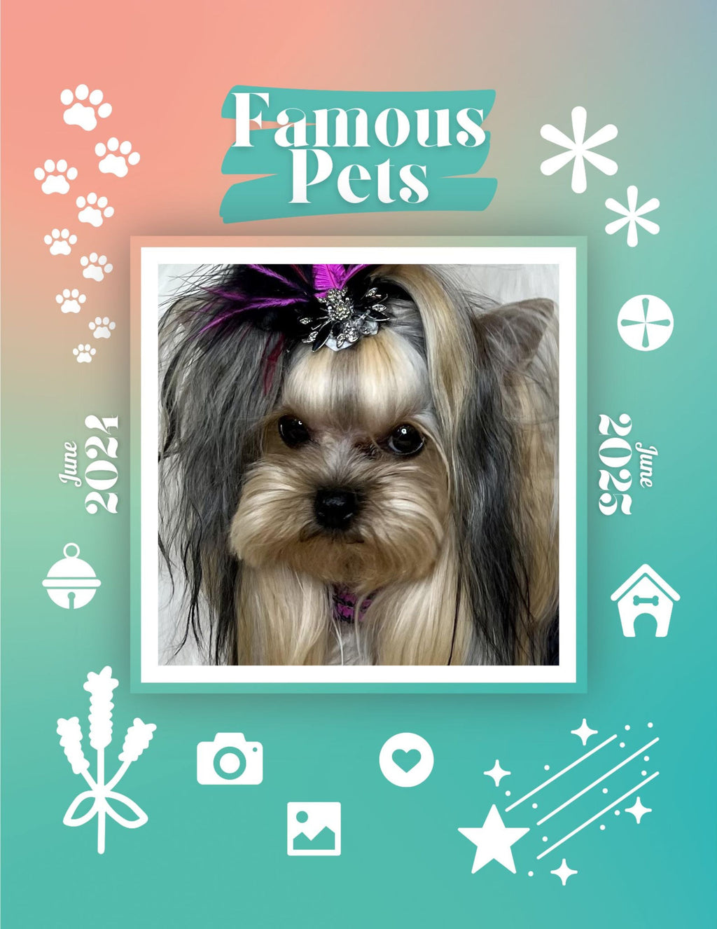 Famous Pets: June 2024-June 2025 Wall Calendar (Pre-Order)