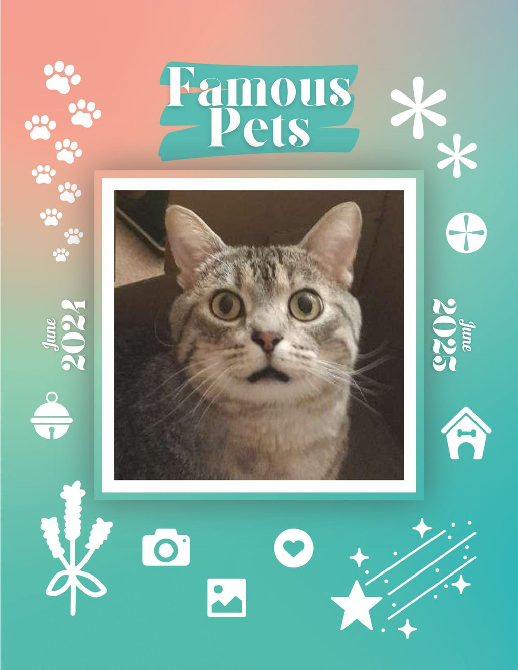 Famous Pets: June 2024-June 2025 Wall Calendar (Pre-Order)
