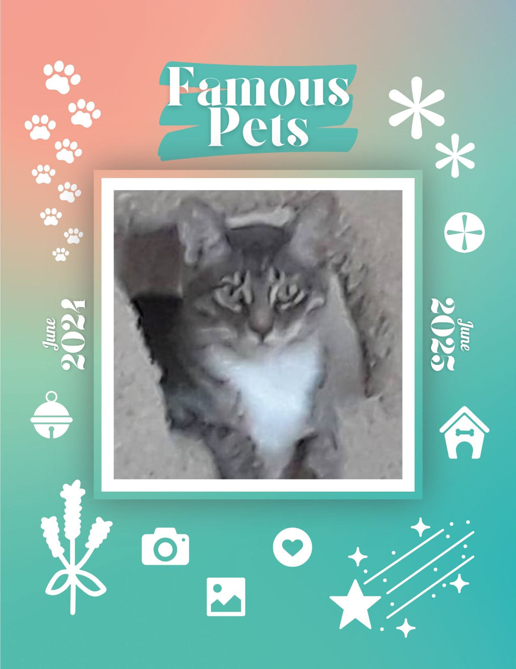 Famous Pets: June 2024-June 2025 Wall Calendar (Pre-Order)