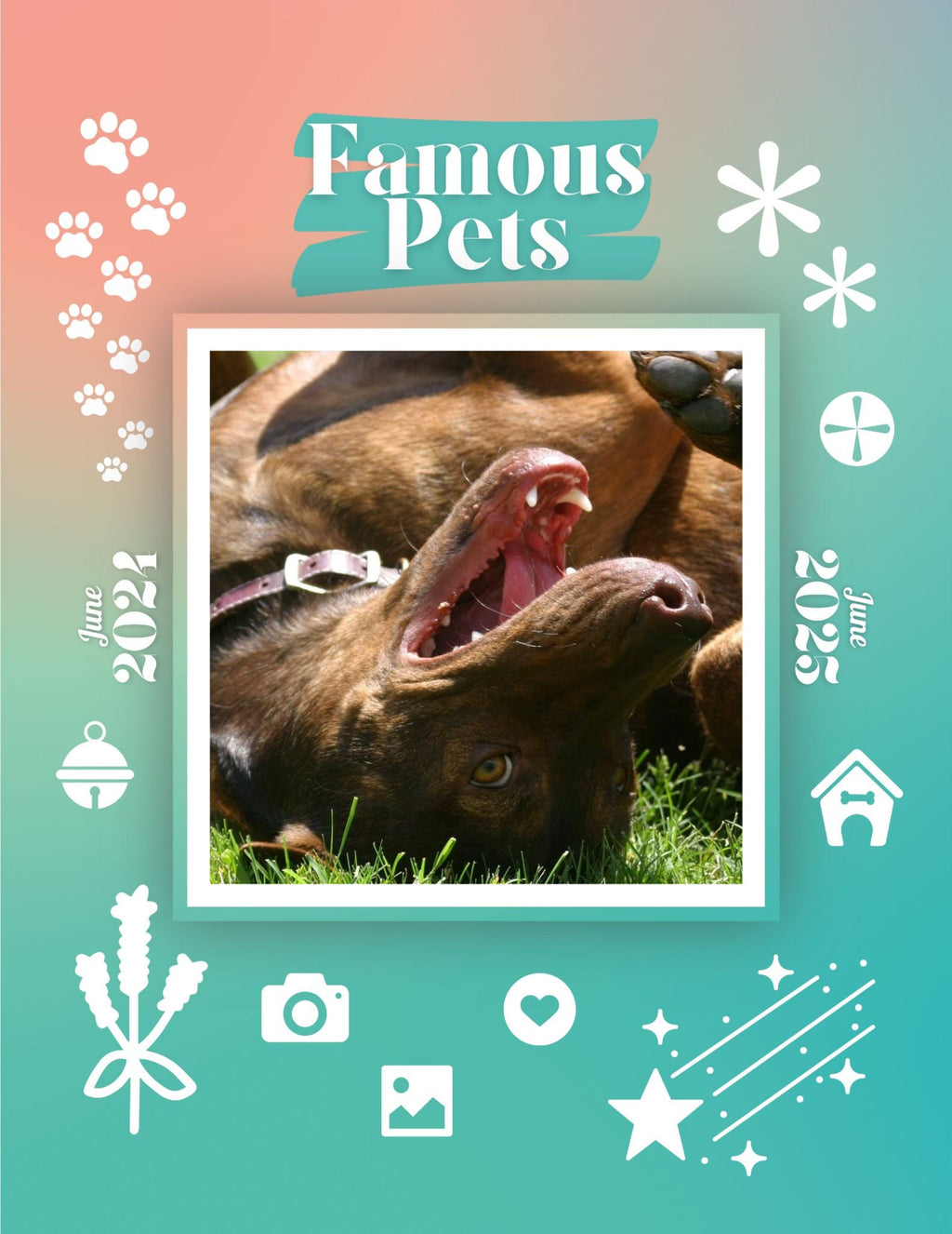 Famous Pets: June 2024-June 2025 Wall Calendar (Pre-Order)