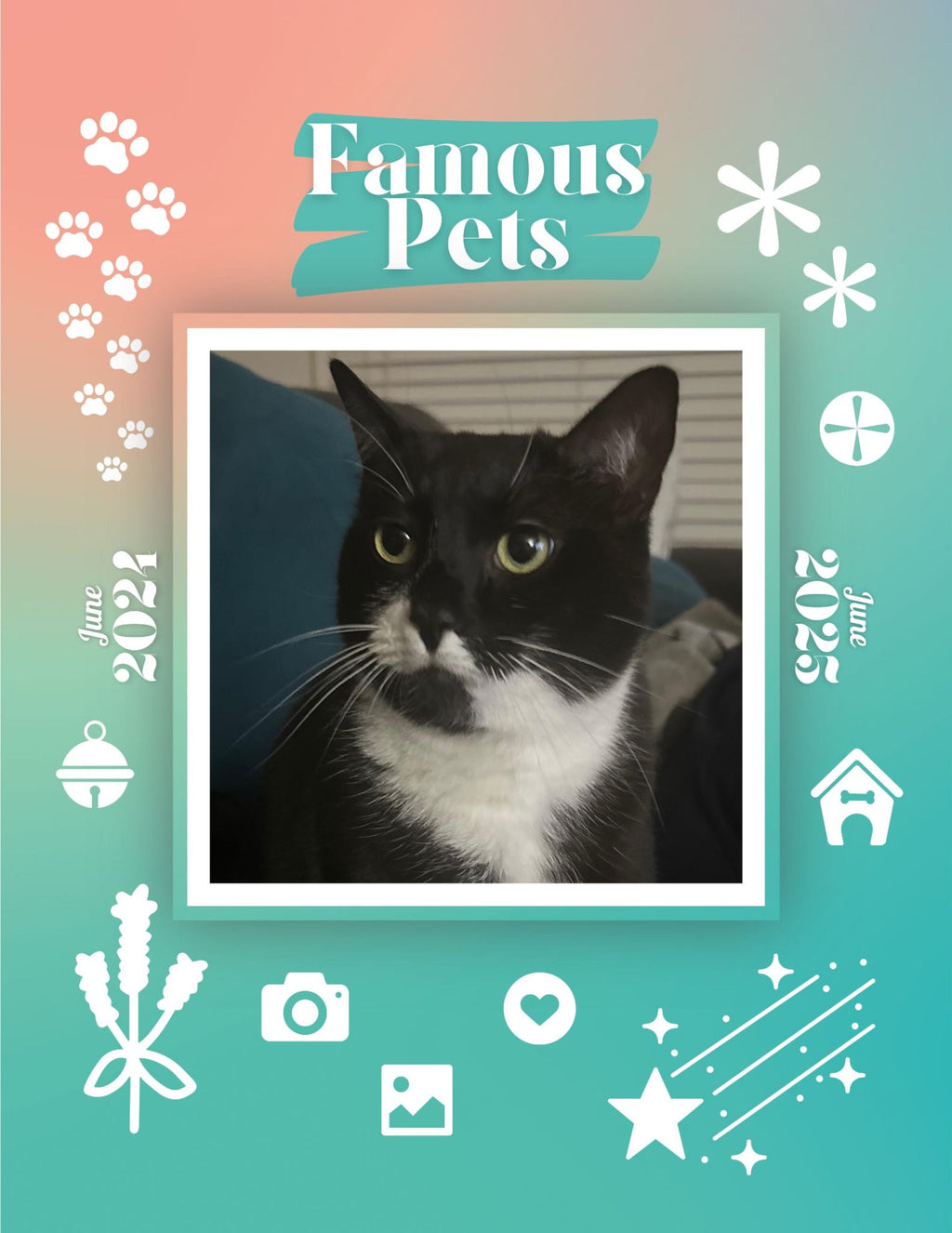 Famous Pets: June 2024-June 2025 Wall Calendar (Pre-Order)