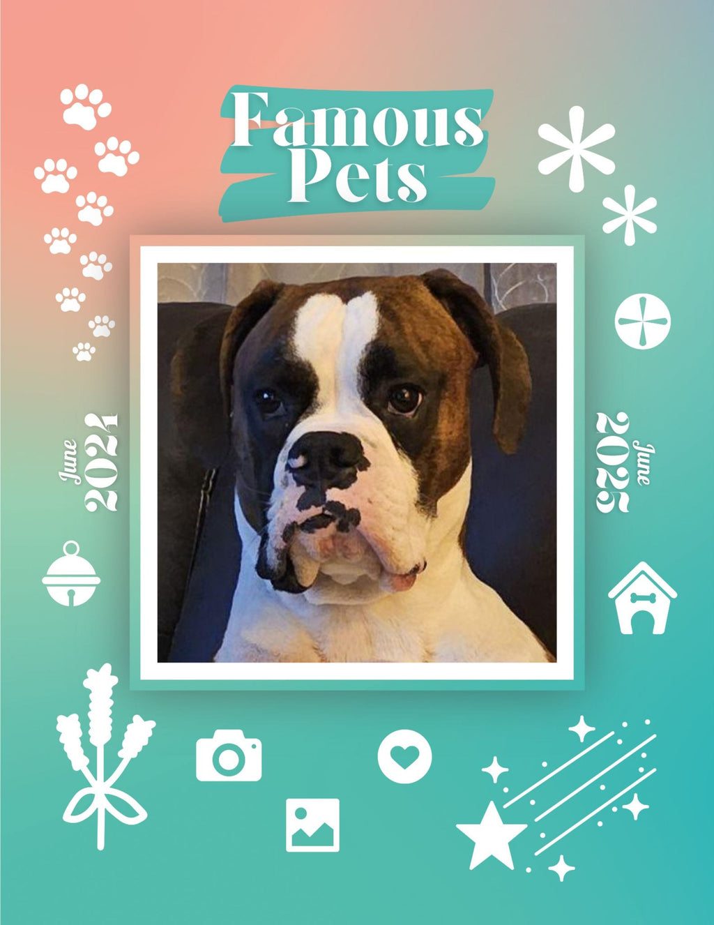 Famous Pets: June 2024-June 2025 Wall Calendar (Pre-Order)