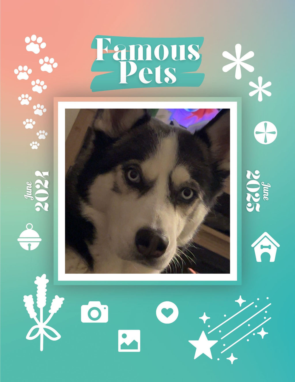 Famous Pets: June 2024-June 2025 Wall Calendar (Pre-Order)