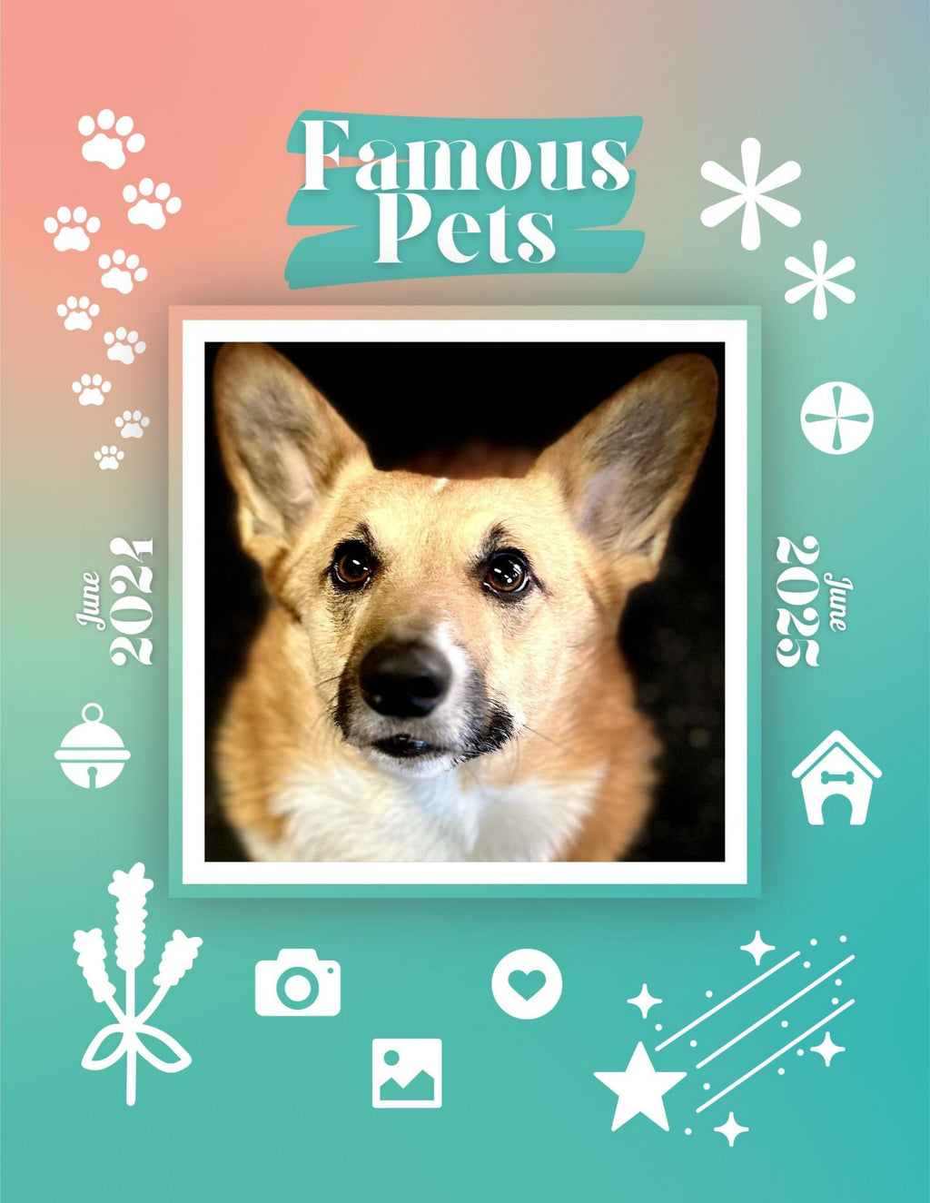 Famous Pets: June 2024-June 2025 Wall Calendar (Pre-Order)