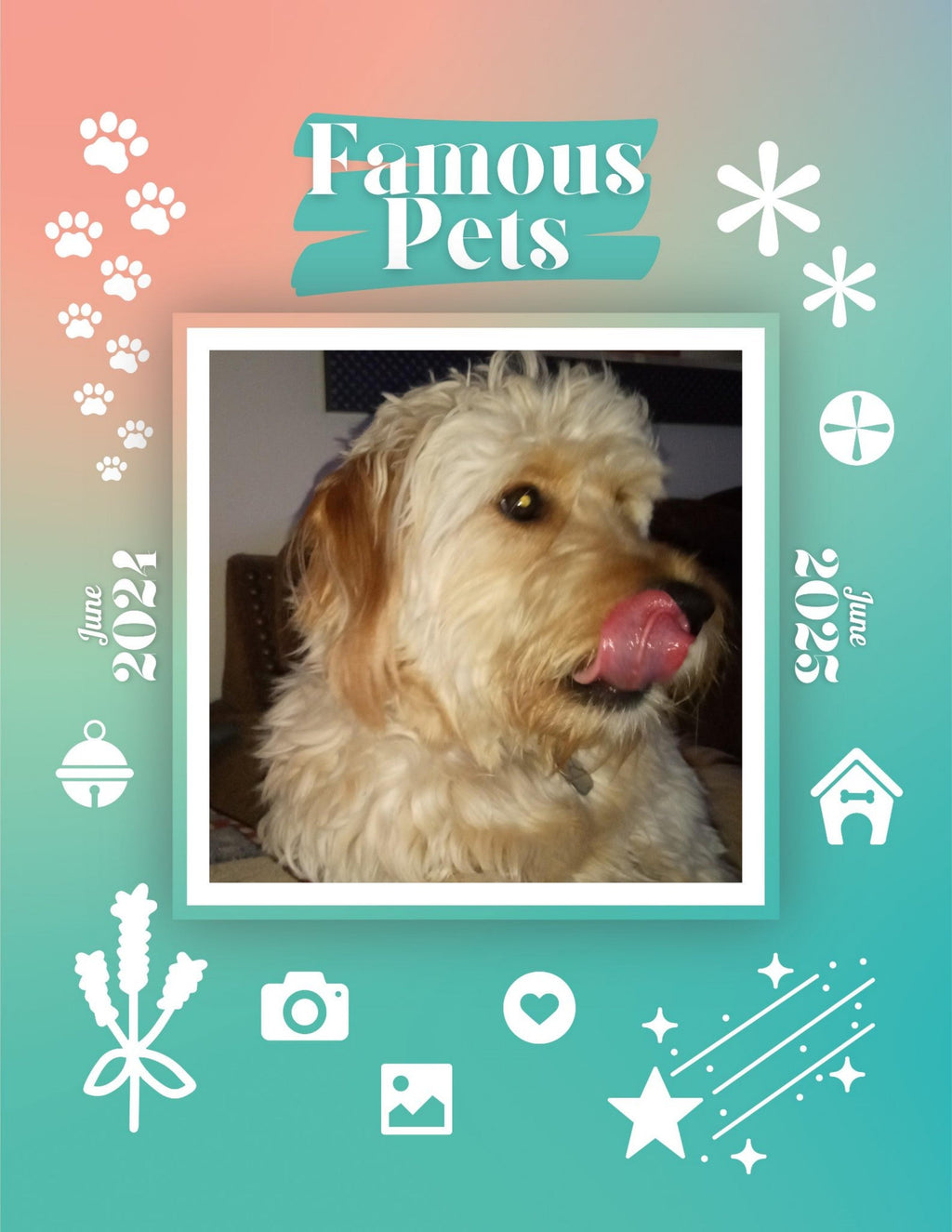 Famous Pets: June 2024-June 2025 Wall Calendar (Pre-Order)