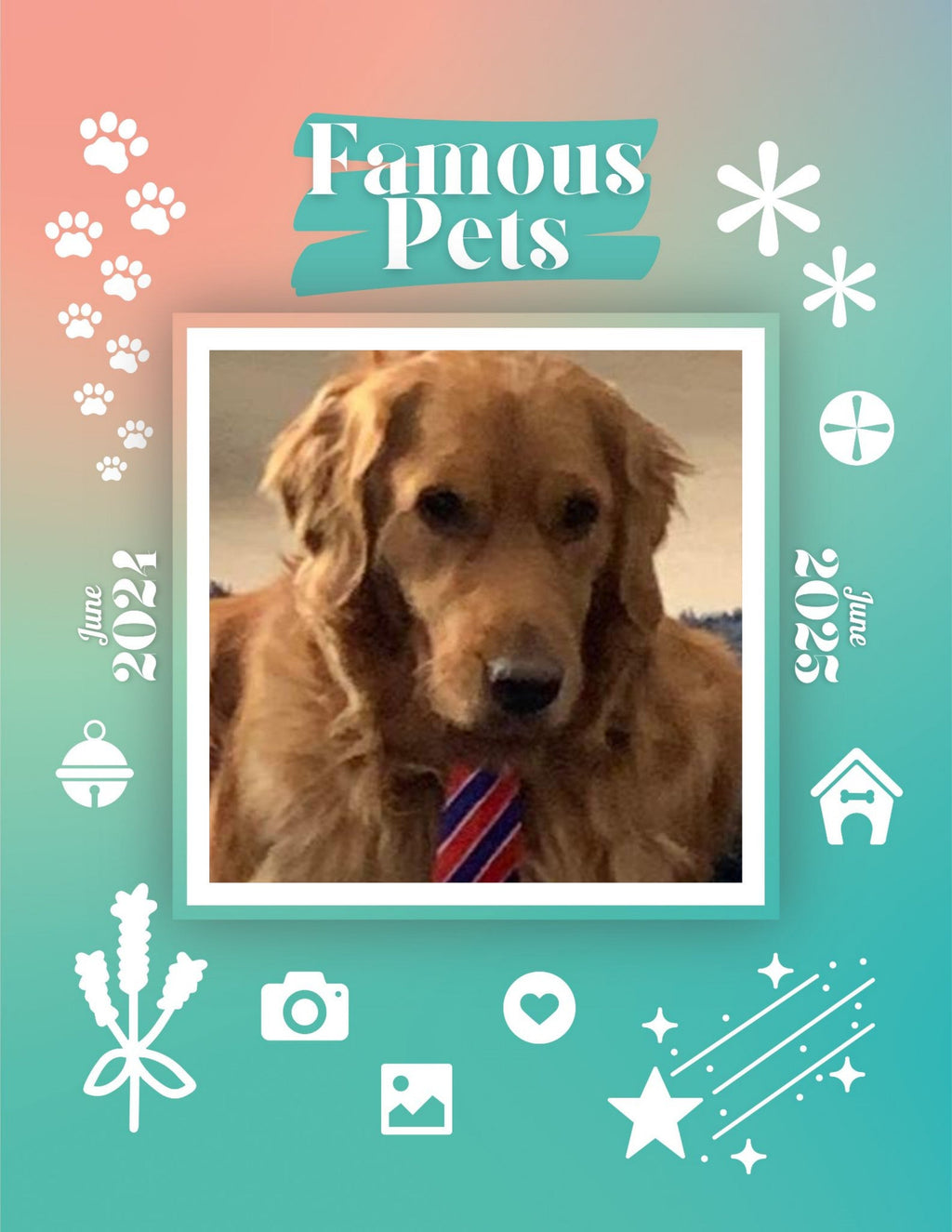 Famous Pets: June 2024-June 2025 Wall Calendar (Pre-Order)