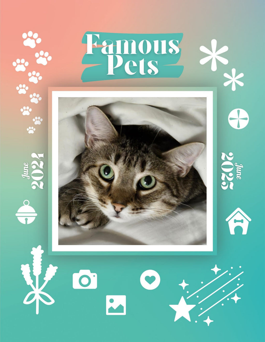 Famous Pets: June 2024-June 2025 Wall Calendar (Pre-Order)