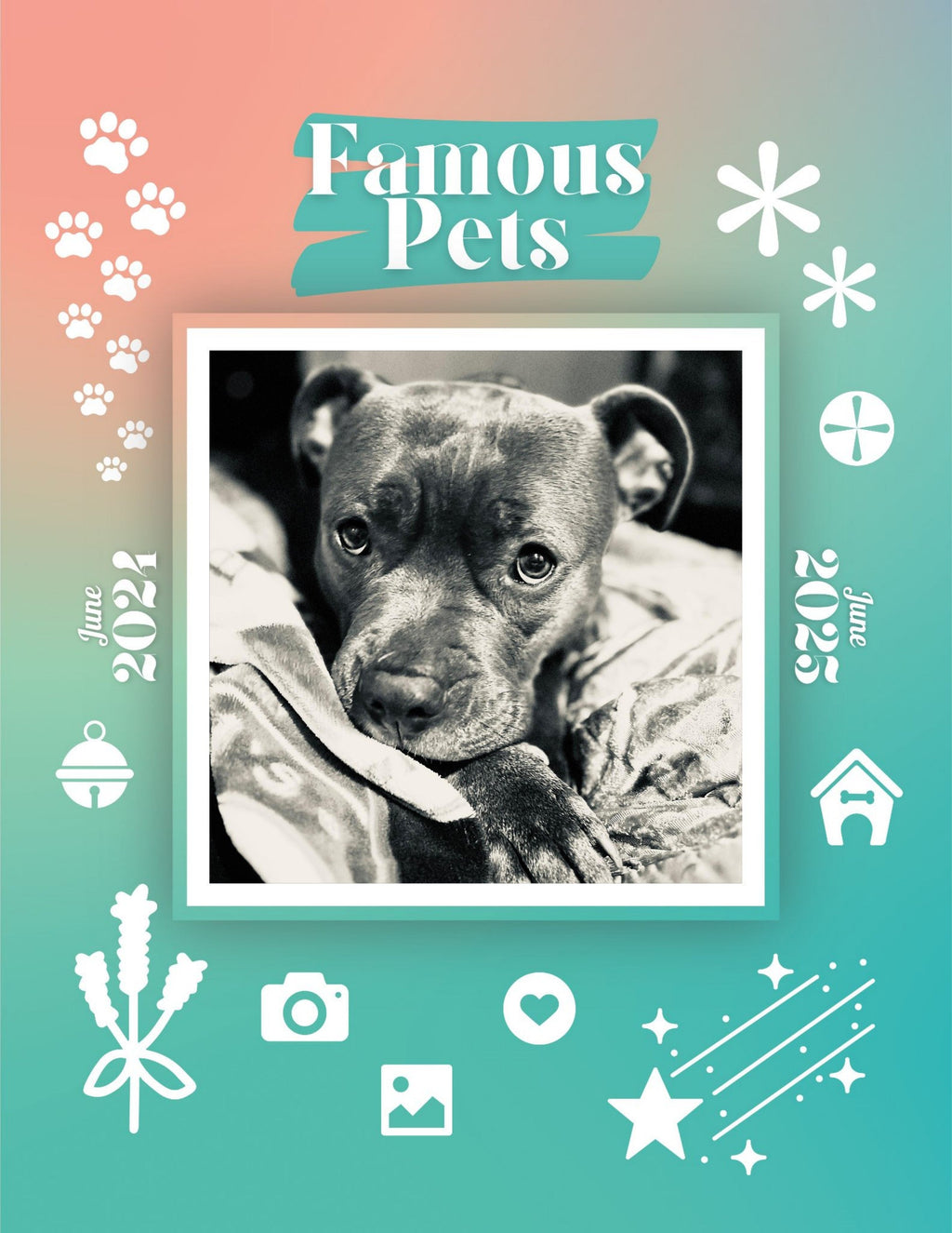 Famous Pets: June 2024-June 2025 Wall Calendar (Pre-Order)