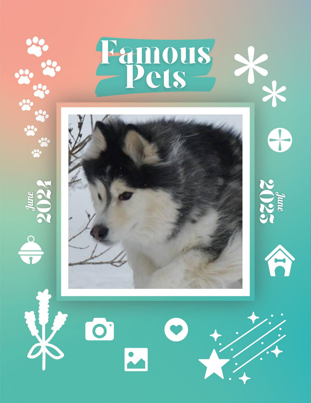 Famous Pets: June 2024-June 2025 Wall Calendar (Pre-Order)