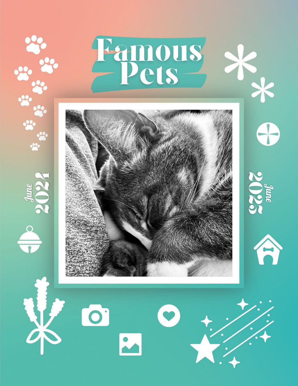 Famous Pets: June 2024-June 2025 Wall Calendar (Pre-Order)