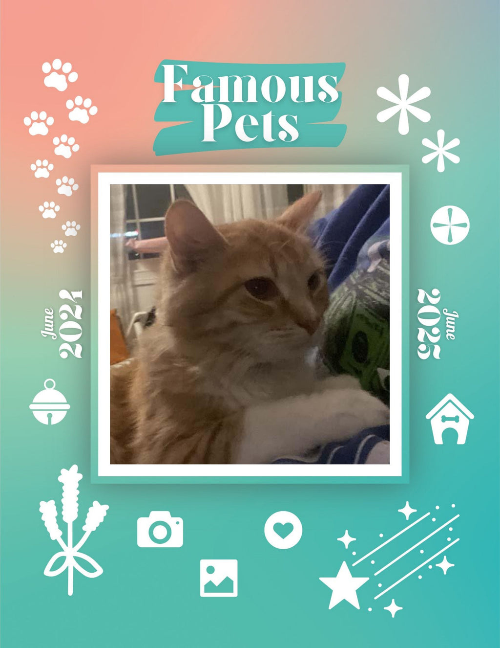 Famous Pets: June 2024-June 2025 Wall Calendar (Pre-Order)