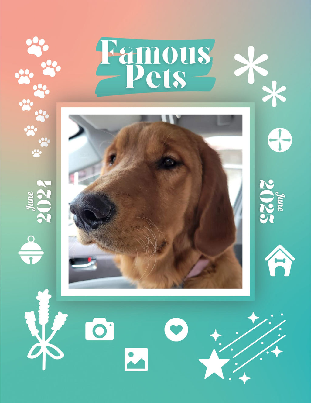 Famous Pets: June 2024-June 2025 Wall Calendar (Pre-Order)