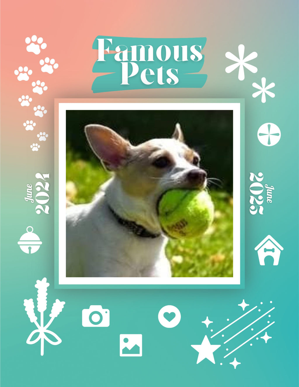 Famous Pets: June 2024-June 2025 Wall Calendar (Pre-Order)