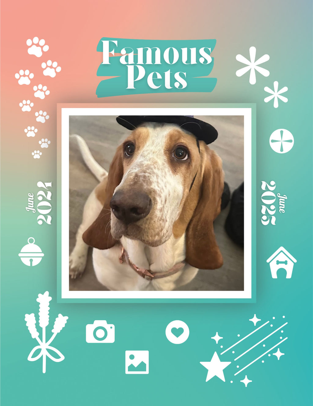 Famous Pets: June 2024-June 2025 Wall Calendar (Pre-Order)