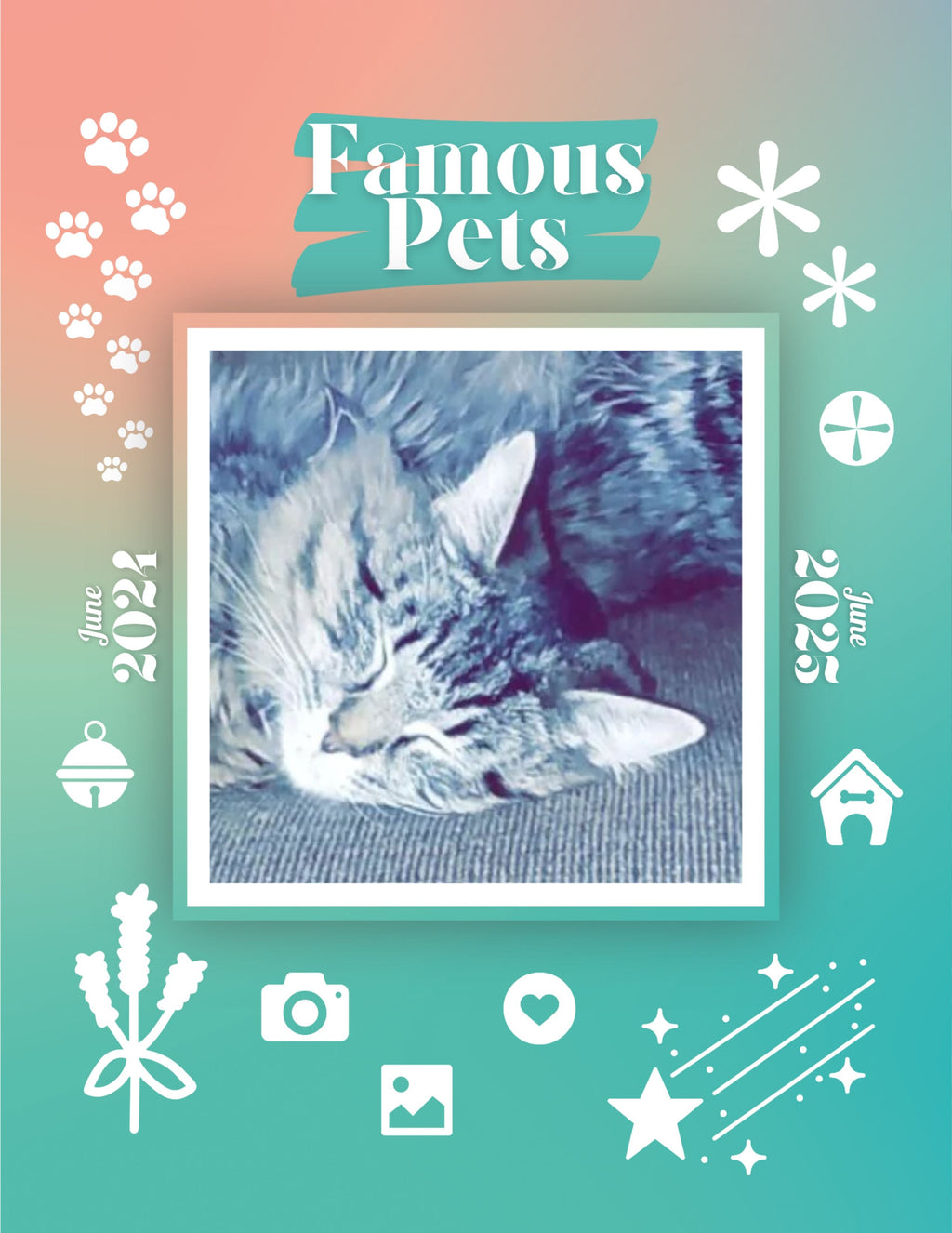 Famous Pets: June 2024-June 2025 Wall Calendar (Pre-Order)