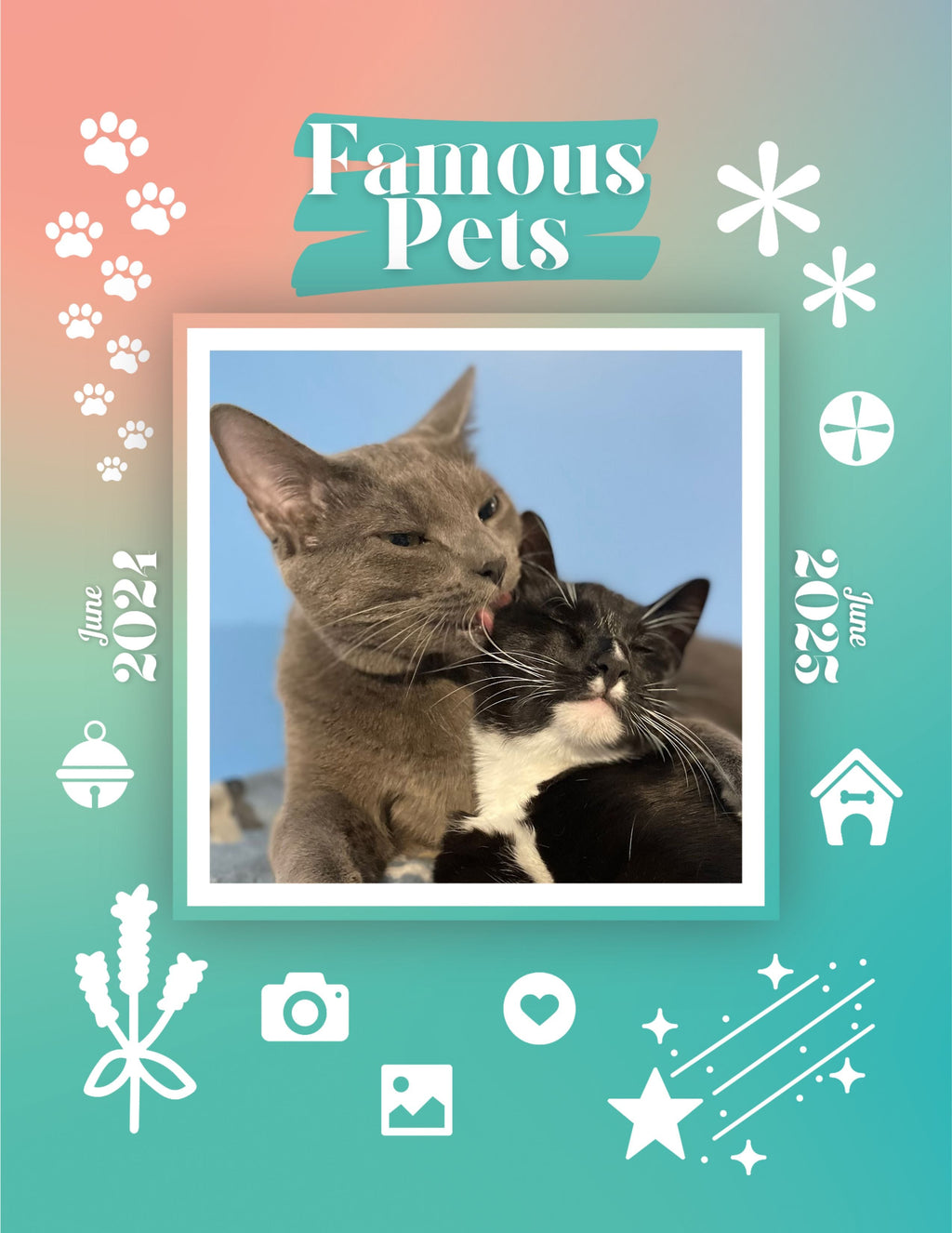Famous Pets: June 2024-June 2025 Wall Calendar (Pre-Order)