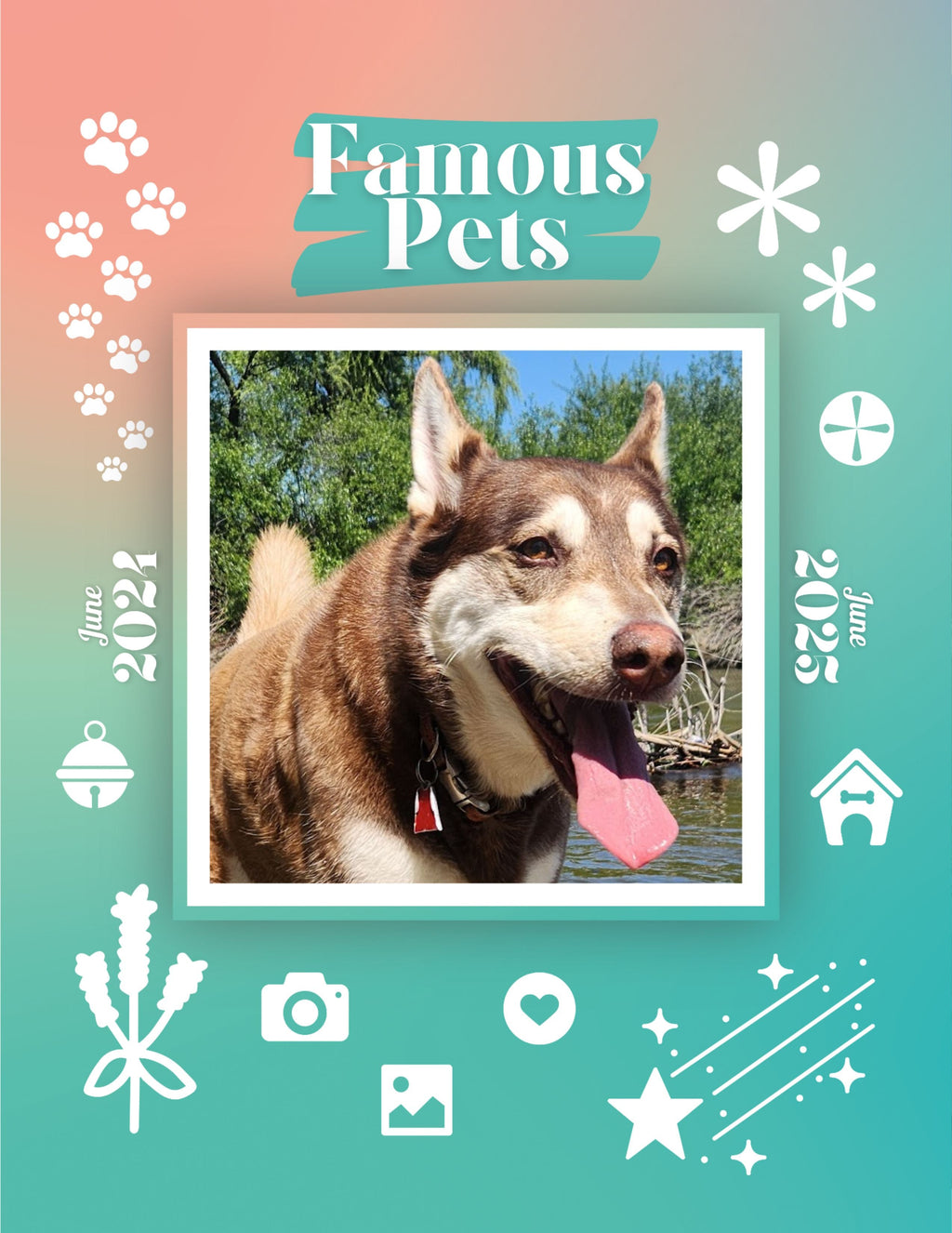 Famous Pets: June 2024-June 2025 Wall Calendar (Pre-Order)