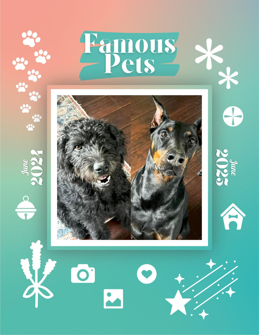 Famous Pets: June 2024-June 2025 Wall Calendar (Pre-Order)