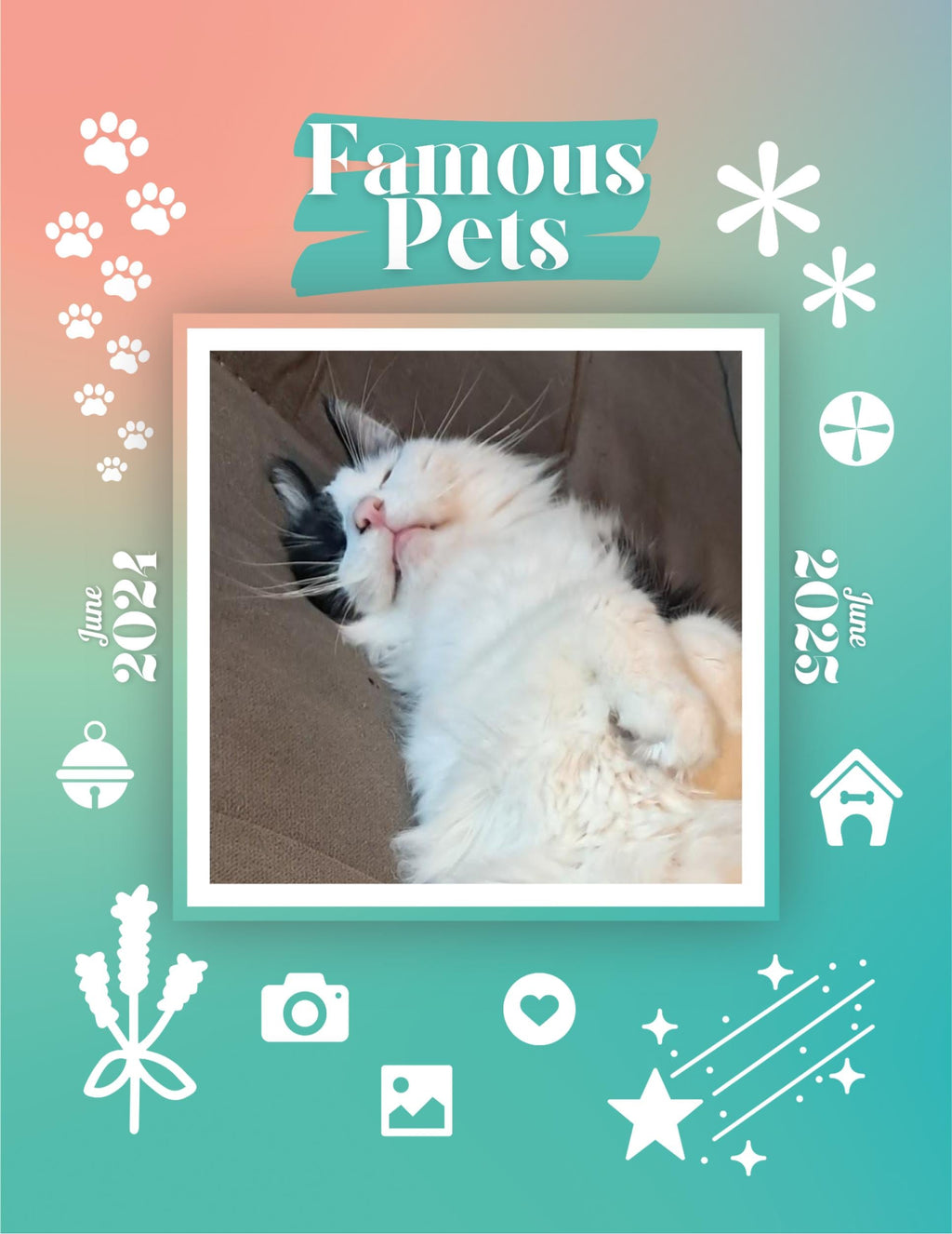 Famous Pets: June 2024-June 2025 Wall Calendar (Pre-Order)