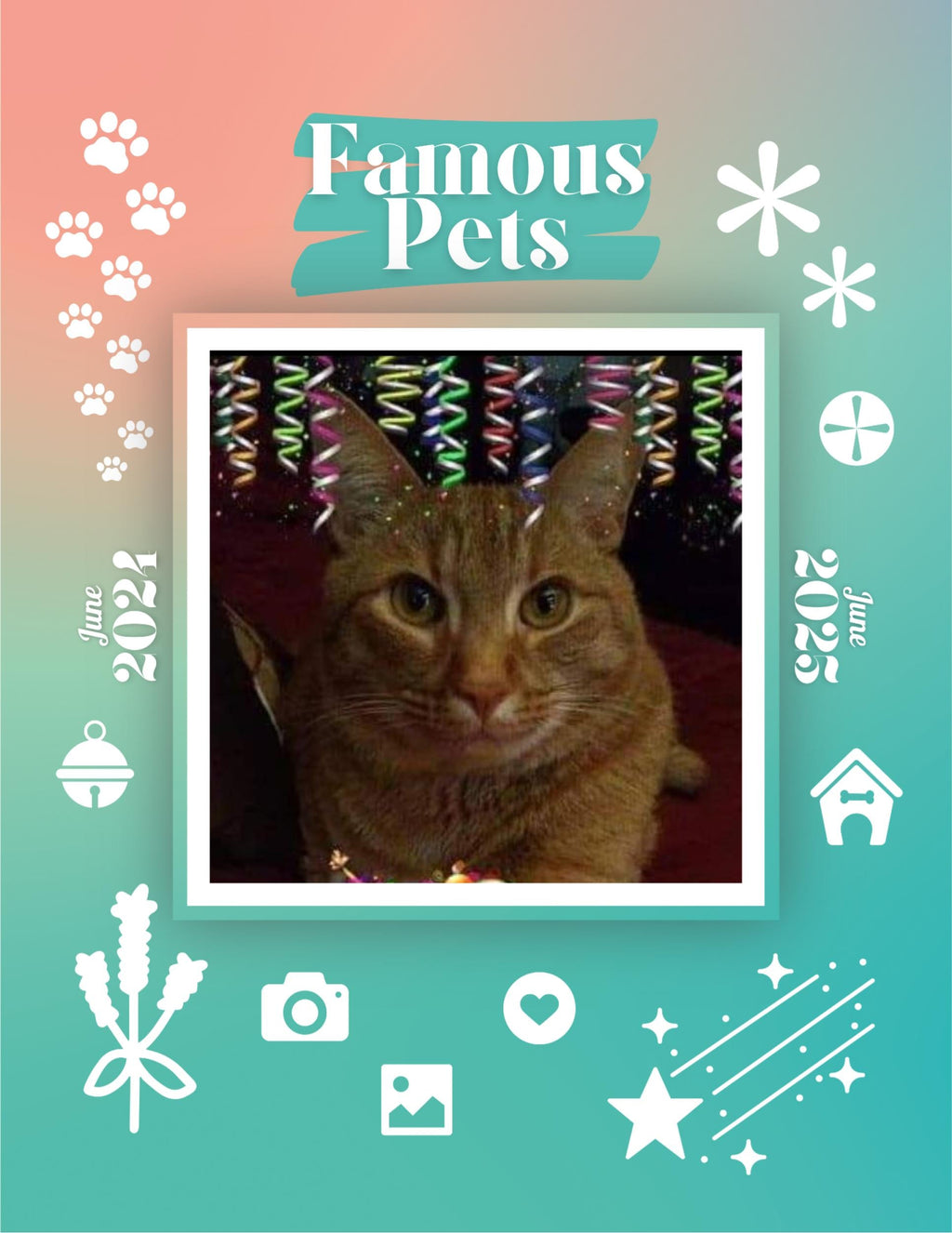 Famous Pets: June 2024-June 2025 Wall Calendar (Pre-Order)