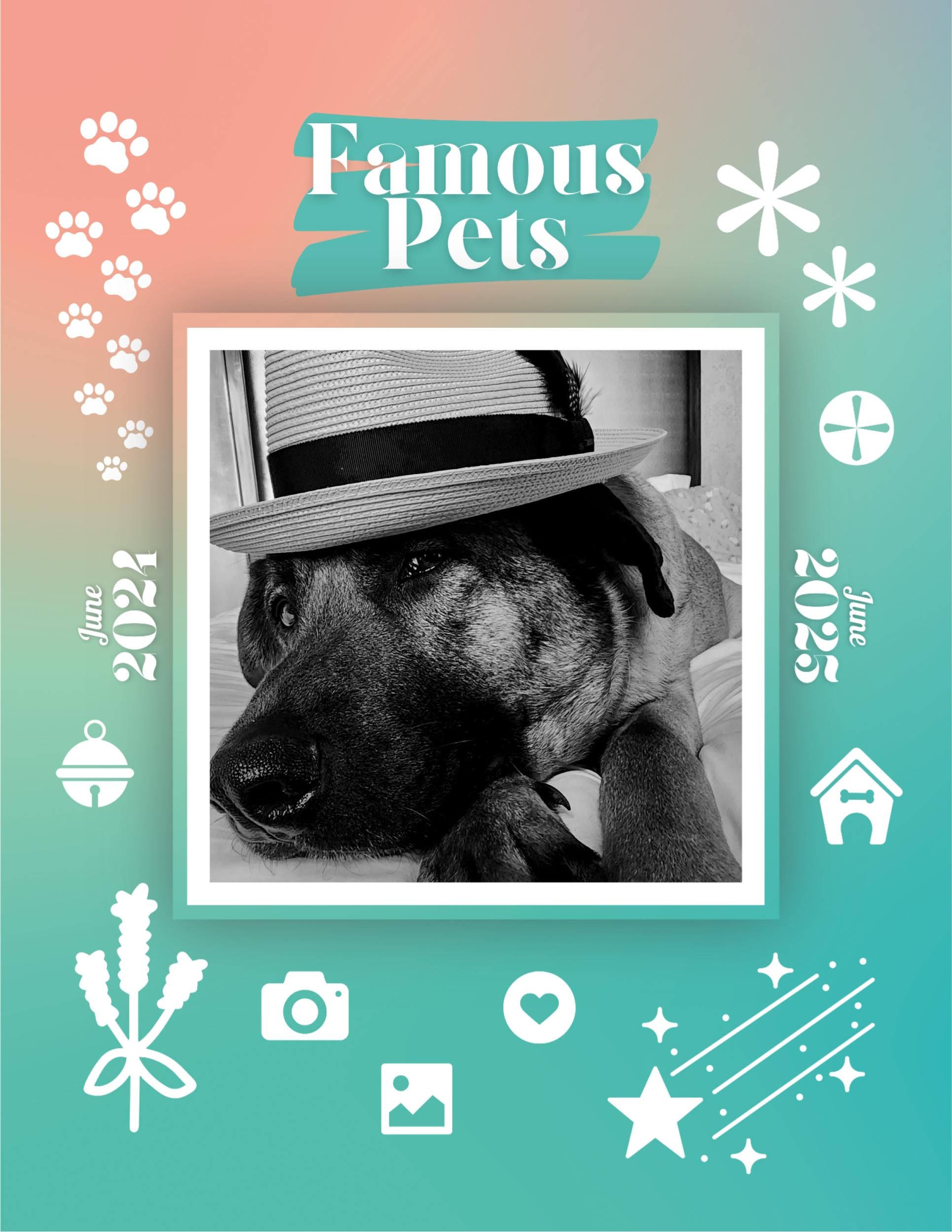 Famous Pets: June 2024-June 2025 Wall Calendar (Pre-Order)