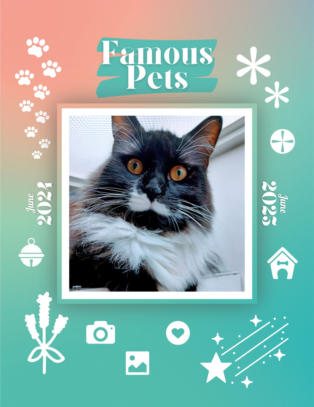 Famous Pets: June 2024-June 2025 Wall Calendar (Pre-Order)
