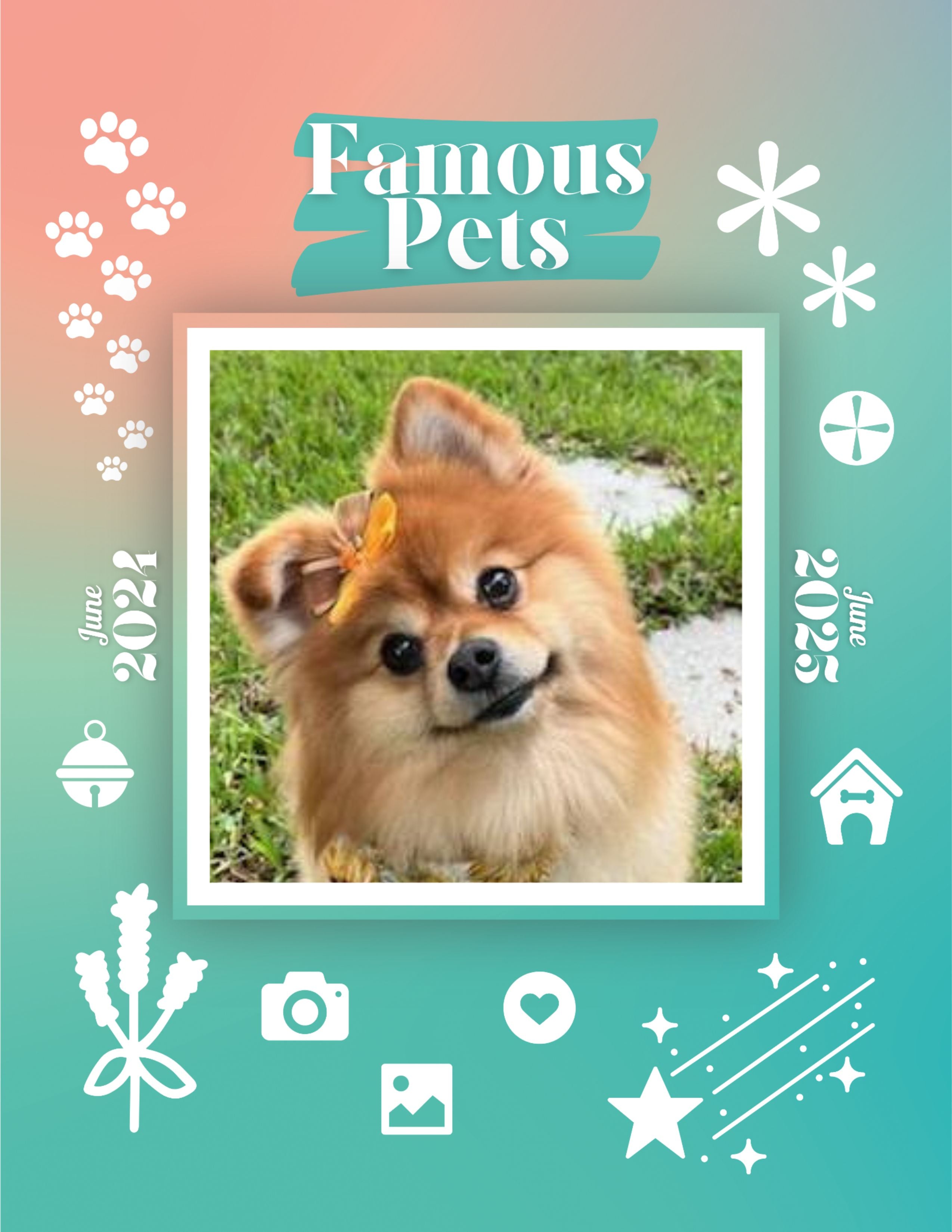 Famous Pets: June 2024-June 2025 Wall Calendar (Pre-Order)