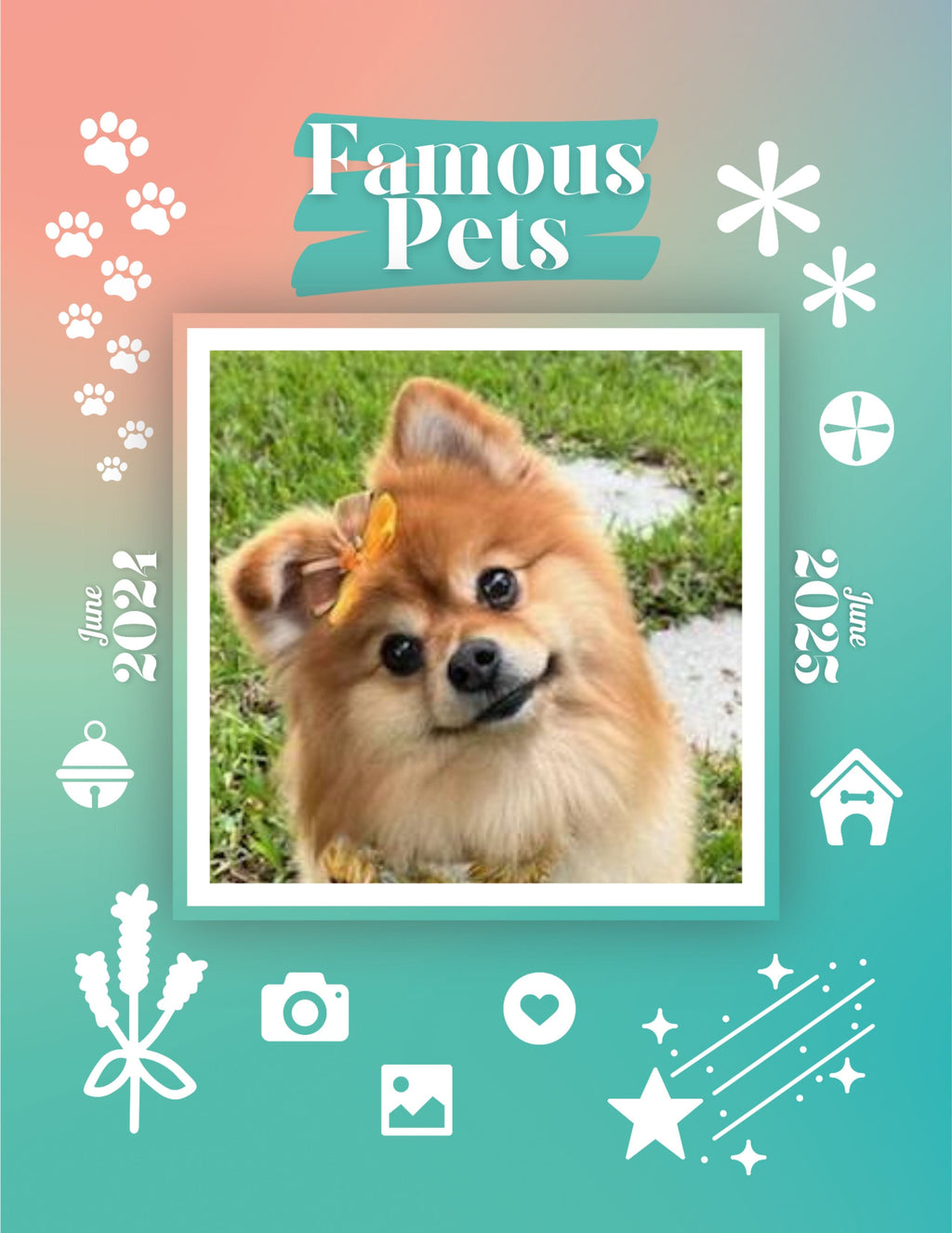 Famous Pets: June 2024-June 2025 Wall Calendar (Pre-Order)