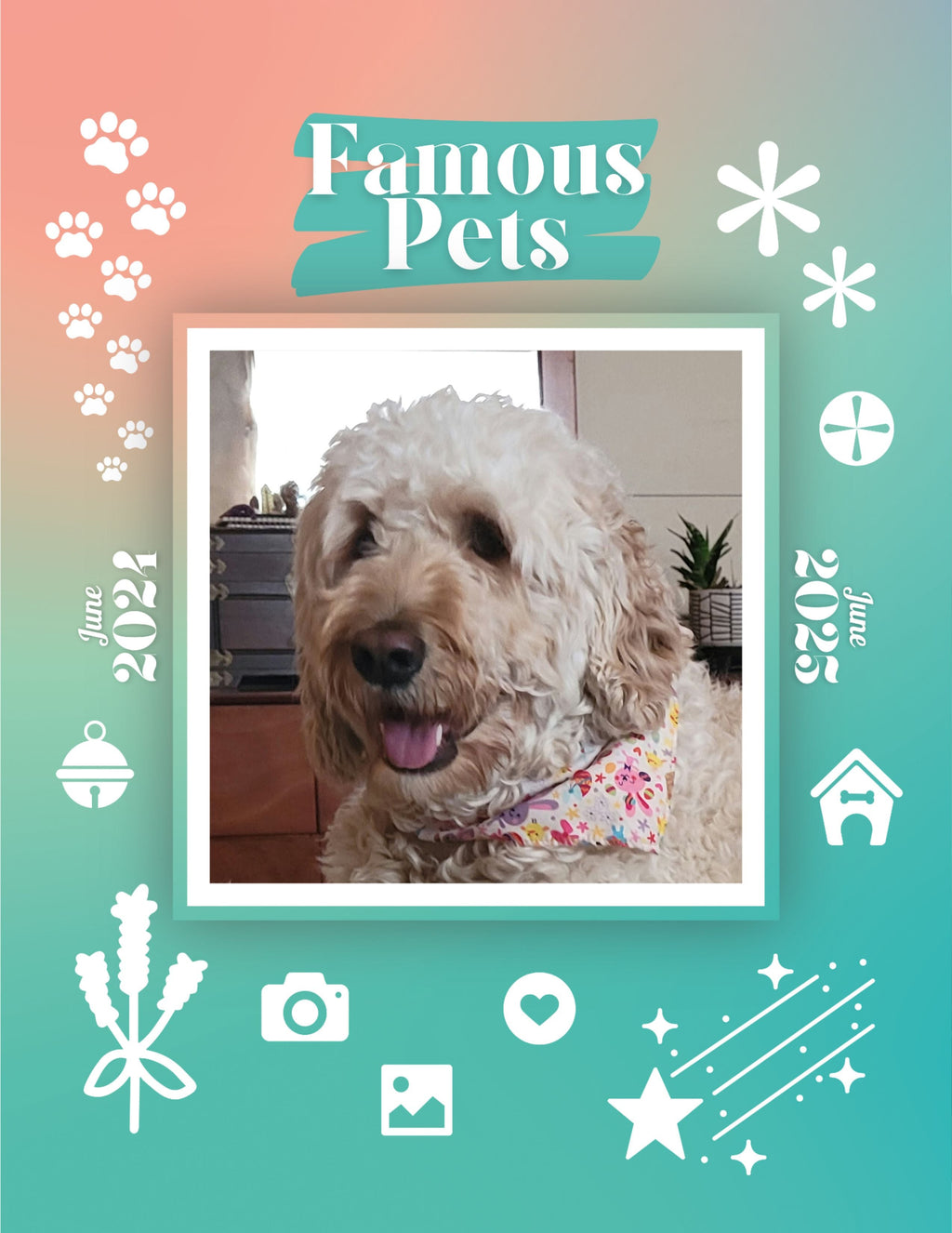 Famous Pets: June 2024-June 2025 Wall Calendar (Pre-Order)