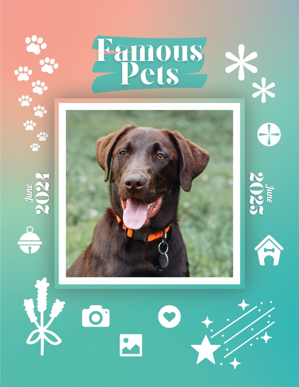 Famous Pets: June 2024-June 2025 Wall Calendar (Pre-Order)