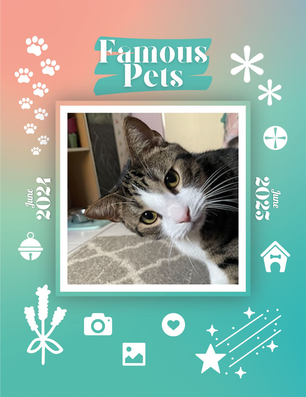 Famous Pets: June 2024-June 2025 Wall Calendar (Pre-Order)