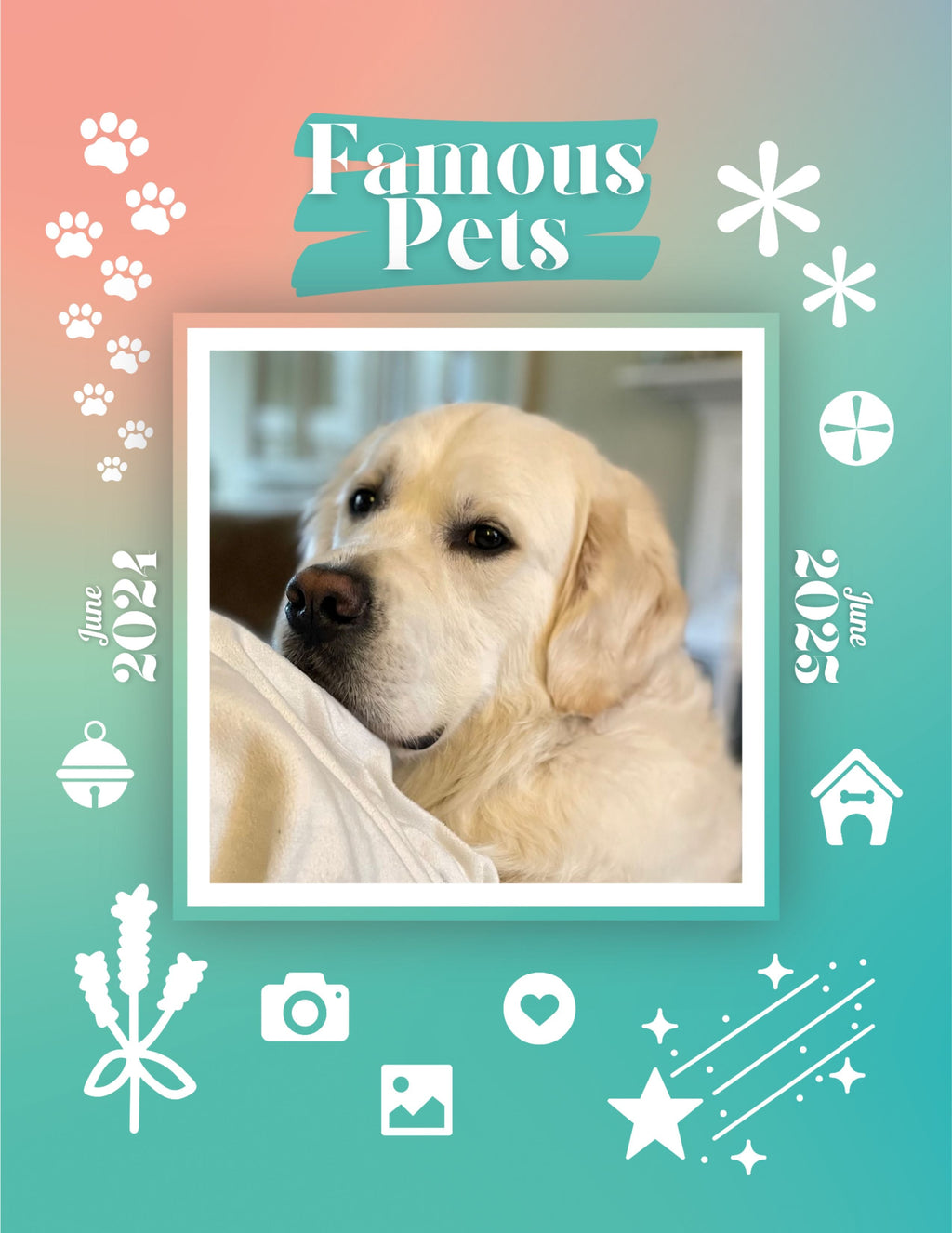 Famous Pets: June 2024-June 2025 Wall Calendar (Pre-Order)